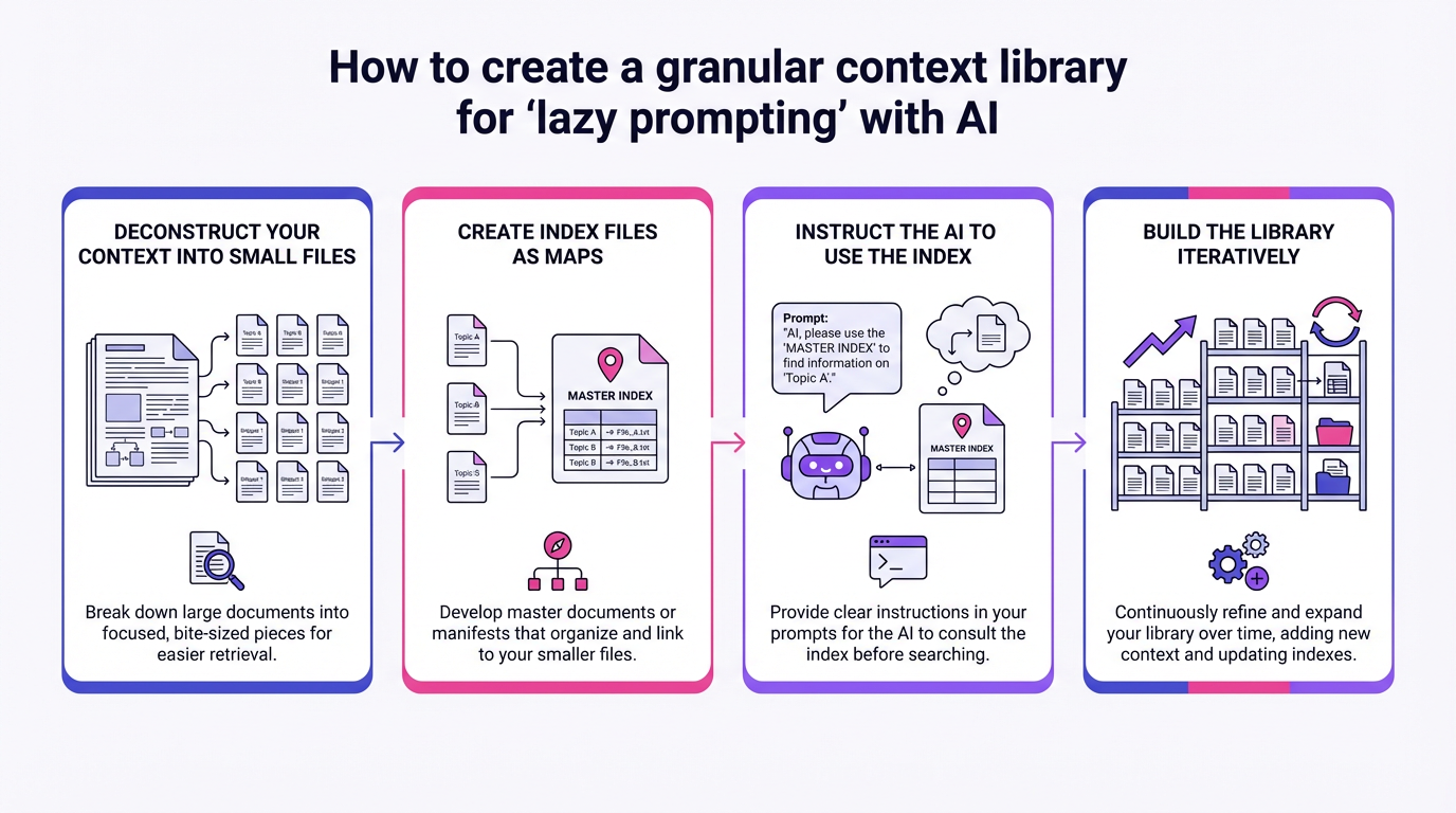 How to Create a Granular Context Library for 'Lazy Prompting' with AI