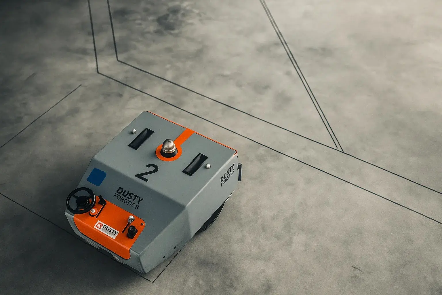 Construction robot prints floor plans directly onto concrete slabs