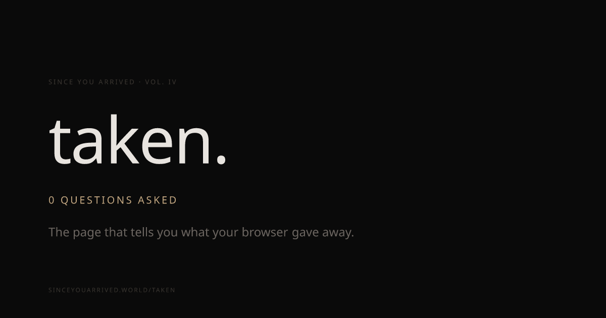 taken.
